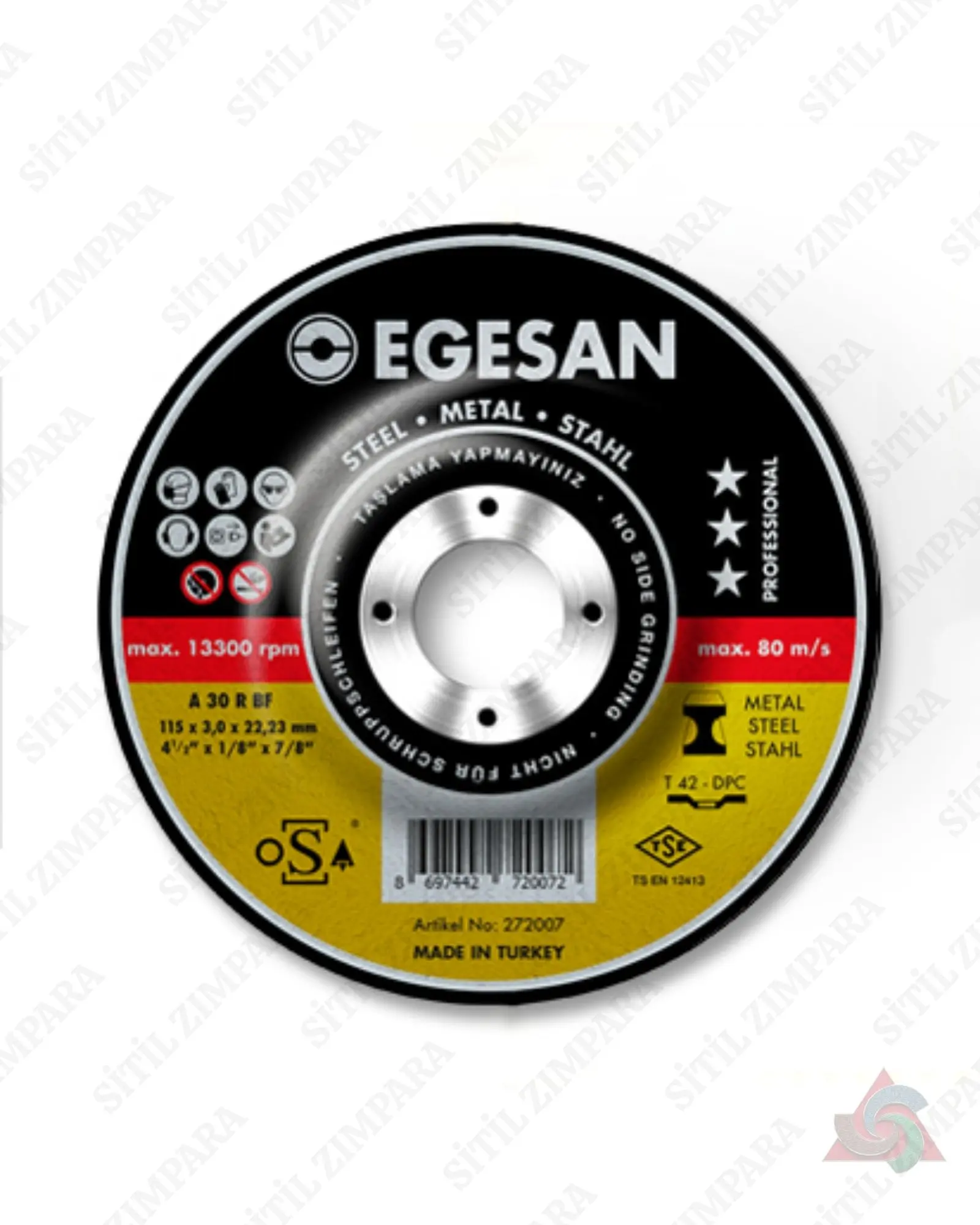 egesan Pro serisi metal kesme disk Egesan Pro Serisi Metal ve Döküm Kesme Diski - Görsel 1